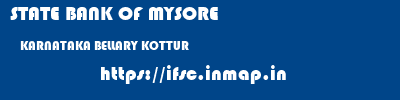 STATE BANK OF MYSORE  KARNATAKA BELLARY KOTTUR   ifsc code